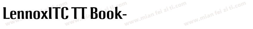 LennoxITC TT Book字体转换